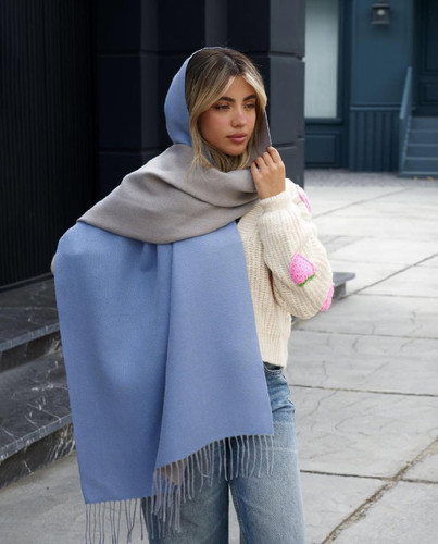 شال زنانه دو رو موهر گرنسی وارداتی